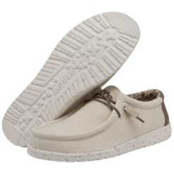 Wally Stretch - Ivory -Heydude Shoes 110380112 WALLY STRETCH IVORY LEFT 3