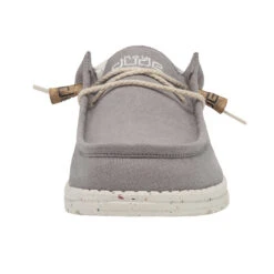 Wally Break Stitch - Grey -Heydude Shoes 110793297 WALLY LINEN NATURAL GREY LEFT 4 1