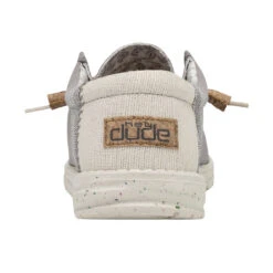 Wally Break Stitch - Grey -Heydude Shoes 110793297 WALLY LINEN NATURAL GREY LEFT 5