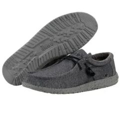 Wally Stretch - Steel -Heydude Shoes 111163200 WALLY L STRETCH STEEL NEWLOGO 03