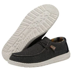 Wally Knit - Charcoal 10 Wally Knit - Charcoal -Heydude Shoes 112474007 WALLY ECO SOX CHARCOAL LEFT 3