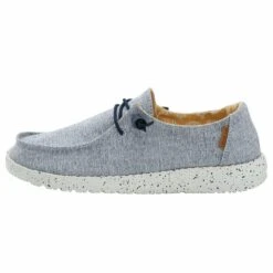 Wendy Chambray - White Blue -Heydude Shoes 121410119 WENDY CHAMBRAY WHITE BLUE 01