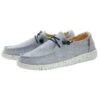 Wendy Chambray - White Blue -Heydude Shoes 121410119 WENDY CHAMBRAY WHITE BLUE 02 57845bb2 b8dd 4fad a569 db377142f6b6