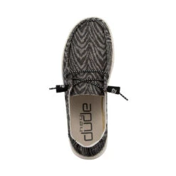 Wendy Woven - Zebra Black Stripe -Heydude Shoes 121414740 WENDY ZEBRA BLACK STRIPE LEFT 6