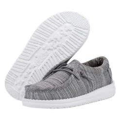 Wally Toddler Linen - Stone -Heydude Shoes 160010704 WALLY TODDLER LINEN STONE 3