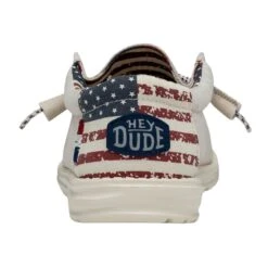 Wally Patriotic - Off White Patriotic 12 Wally Patriotic - Off White Patriotic -Heydude Shoes 40001 1K1 WALLYPATRIOTIC OFFWHITEPATRIOTIC LEFTBACK