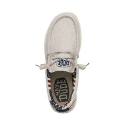 Wally Patriotic - Off White Patriotic 13 Wally Patriotic - Off White Patriotic -Heydude Shoes 40001 1K1 WALLYPATRIOTIC OFFWHITEPATRIOTIC LEFTTOP