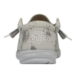 Wally Camouflage - Greyscale Desert Camo -Heydude Shoes 40004 1KL WALLYCAMOUFLAGE GREYSCALEDESERTCAMO LEFTBACK