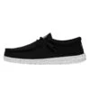 Wally Slub Canvas - Black 1 Wally Slub Canvas - Black -Heydude Shoes 40009 001 WALLYSLUBCANVAS BLACK LEFTSIDE