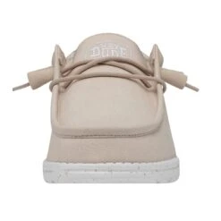 Wally Slub Canvas - Natural -Heydude Shoes 40009 106 WALLYSLUBCANVAS NATURAL LEFTFRONT