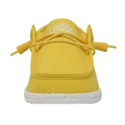Wally Slub Canvas - Empire Yellow 11 Wally Slub Canvas - Empire Yellow -Heydude Shoes 40009 76I WALLYSLUBCANVAS EMPIREYELLOW LEFTFRONT