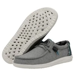 Wally H2O - Graphite 10 Wally H2O - Graphite -Heydude Shoes 40013 014 WALLYH2O GRAPHITE PAIRBOTTOM
