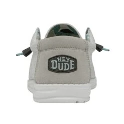 Wally Sox Triple Needle - Star White 12 Wally Sox Triple Needle - Star White -Heydude Shoes 40020 1KZ WALLYSOXTRIPLENEEDLE STARWHITE LEFTBACK