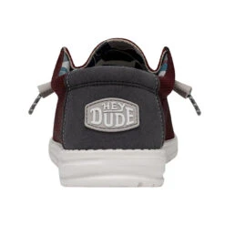 Wally Sox Triple Needle - Karanda Red 12 Wally Sox Triple Needle - Karanda Red -Heydude Shoes 40020 6VF WALLYSOXTRIPLENEEDLE KARANDARED LEFTBACK