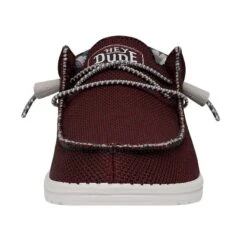 Wally Sox Triple Needle - Karanda Red 11 Wally Sox Triple Needle - Karanda Red -Heydude Shoes 40020 6VF WALLYSOXTRIPLENEEDLE KARANDARED LEFTFRONT