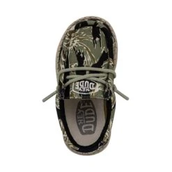 Wally Toddler Camouflage - Tiger Stripe Camo -Heydude Shoes 40027 9CJ WALLYTODDLERCAMOUFLAGE TIGERSTRIPECAMO LEFTTOP