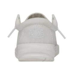 Wally Toddler Slub Canvas - White -Heydude Shoes 40029 100 WALLYTODDLERSLUBCANVAS WHITE LEFTBACK