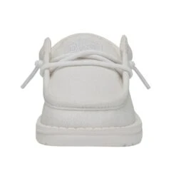 Wally Toddler Slub Canvas - White -Heydude Shoes 40029 100 WALLYTODDLERSLUBCANVAS WHITE LEFTFRONT