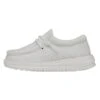 Wally Toddler Slub Canvas - White -Heydude Shoes 40029 100 WALLYTODDLERSLUBCANVAS WHITE LEFTSIDE