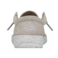 Wally Toddler Slub Canvas - Natural -Heydude Shoes 40029 106 WALLYTODDLERSLUBCANVAS NATURAL LEFTBACK
