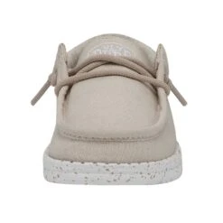 Wally Toddler Slub Canvas - Natural -Heydude Shoes 40029 106 WALLYTODDLERSLUBCANVAS NATURAL LEFTFRONT