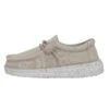 Wally Toddler Slub Canvas - Natural -Heydude Shoes 40029 106 WALLYTODDLERSLUBCANVAS NATURAL LEFTSIDE