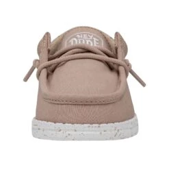 Wally Toddler Slub Canvas - Tan -Heydude Shoes 40029 265 WALLYTODDLERSLUBCANVAS TAN LEFTFRONT