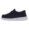 Wally Toddler Slub Canvas - Navy -Heydude Shoes 40029 410 WALLYTODDLERSLUBCANVAS NAVY LEFTSIDE