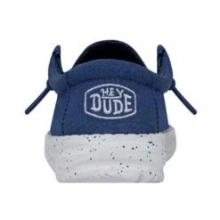 Wally Toddler Slub Canvas - True Blue -Heydude Shoes 40029 428 WALLYTODDLERSLUBCANVAS TRUEBLUE LEFTBACK