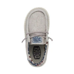 Wally Toddler Patriotic - Off White Patriotic 13 Wally Toddler Patriotic - Off White Patriotic -Heydude Shoes 40031 1K1 WALLYTODDLERPATRIOTIC OFFWHITEPATRIOTIC LEFTTOP