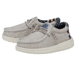 New Products -Heydude Shoes 40031 1K1 WALLYTODDLERPATRIOTIC OFFWHITEPATRIOTIC PAIRSIDE