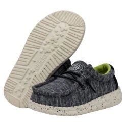Wally Toddler Stretch - Navy Speckle 10 Wally Toddler Stretch - Navy Speckle -Heydude Shoes 40035 4MP WALLYTODDLERSTRETCH NAVYSPECKLE PAIRBOTTOM