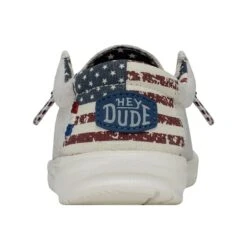 Wally Youth - Off White Patriotic 12 Wally Youth - Off White Patriotic -Heydude Shoes 40040 1K1 WALLYYOUTH OFFWHITEPATRIOTIC LEFTBACK