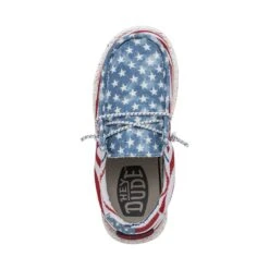 Wally Youth Patriotic - Stars And Stripes 13 Wally Youth Patriotic - Stars And Stripes -Heydude Shoes 40046 9C8 WALLYYOUTHPATRIOTIC STARSANDSTRIPES LEFTTOP