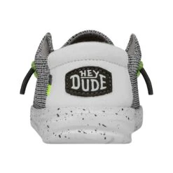 Wally Youth Sox - Stone White 12 Wally Youth Sox - Stone White -Heydude Shoes 40049 1KA WALLYYOUTHSOX STONEWHITE LEFTBACK