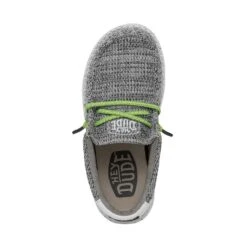 Wally Youth Sox - Stone White 13 Wally Youth Sox - Stone White -Heydude Shoes 40049 1KA WALLYYOUTHSOX STONEWHITE LEFTTOP