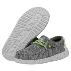 Wally Youth Sox - Stone White 10 Wally Youth Sox - Stone White -Heydude Shoes 40049 1KA WALLYYOUTHSOX STONEWHITE PAIRBOTTOM