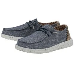Wendy Chambray - Lapis Blue -Heydude Shoes 40059 4MG WENDY CHAMBRAY WOVEN LAPIS BLUE LEFT 2