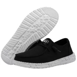 Wendy Slub Canvas - Black 10 Wendy Slub Canvas - Black -Heydude Shoes 40063 001 WENDY SLUB CANVAS BLACK LEFT 3