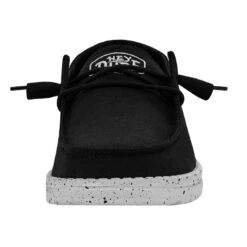 Wendy Slub Canvas - Black 11 Wendy Slub Canvas - Black -Heydude Shoes 40063 001 WENDY SLUB CANVAS BLACK LEFT 4