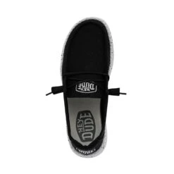 Wendy Slub Canvas - Black 13 Wendy Slub Canvas - Black -Heydude Shoes 40063 001 WENDY SLUB CANVAS BLACK LEFT 6