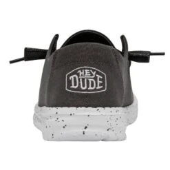 Wendy Slub Canvas - Dark Grey -Heydude Shoes 40063 029 WENDY SLUB CANVAS DARK GREY LEFT 5