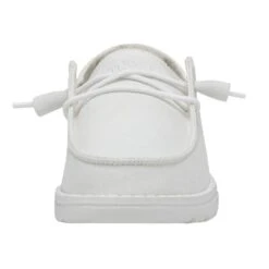 Wendy Slub Canvas - White -Heydude Shoes 40063 100 WENDY SLUB CANVAS WHITE LEFT 4