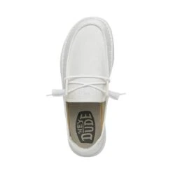 Wendy Slub Canvas - White -Heydude Shoes 40063 100 WENDY SLUB CANVAS WHITE LEFT 6