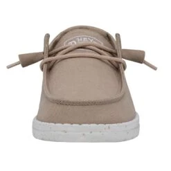 Wendy Slub Canvas - Tan -Heydude Shoes 40063 265 WENDYSLUBCANVAS TAN LEFTFRONT