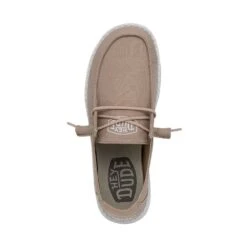 Wendy Slub Canvas - Tan -Heydude Shoes 40063 265 WENDYSLUBCANVAS TAN LEFTTOP