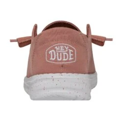 Wendy Slub Canvas - Terracotta -Heydude Shoes 40063 6VE WENDYSLUBCANVAS TERRACOTTA LEFTBACK