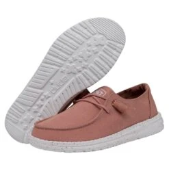 Wendy Slub Canvas - Terracotta -Heydude Shoes 40063 6VE WENDYSLUBCANVAS TERRACOTTA PAIRBOTTOM