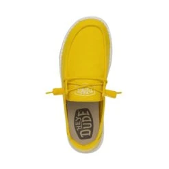 Wendy Slub Canvas - Empire Yellow -Heydude Shoes 40063 76I WENDYSLUBCANVAS EMPIREYELLOW LEFTTOP