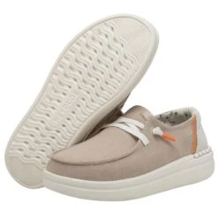 Wendy Rise Chambray - Sandshell -Heydude Shoes 40074 2YU WENDY RISE CHAMBRAY SANDSHELL LEFT 3